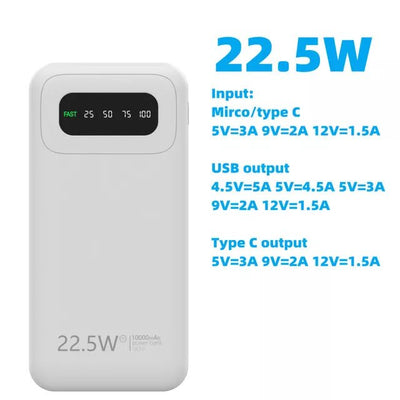 22.5W 10000mAh Portable Power Bank - LeTechnio